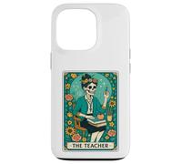 The Teacher Tarot Card Skeleton Vintage Classroom Halloween Carcasa para iPhone 13 Pro
