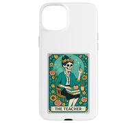 The Teacher Tarot Card Skeleton Vintage Classroom Halloween Carcasa para iPhone 15 Plus