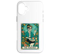The Teacher Tarot Card Skeleton Vintage Classroom Halloween Carcasa para iPhone 16 Plus