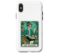 The Teacher Tarot Card Skeleton Vintage Classroom Halloween Carcasa para iPhone X/XS