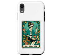 The Teacher Tarot Card Skeleton Vintage Classroom Halloween Carcasa para iPhone XR