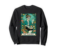 The Teacher Tarot Card Skeleton Vintage Classroom Halloween Sudadera
