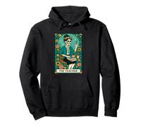 The Teacher Tarot Card Skeleton Vintage Classroom Halloween Sudadera con Capucha