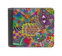 The Temple Cosmic Lizard Eye - Cartera plegable para hombre con tarjetero y tarjetero de piel