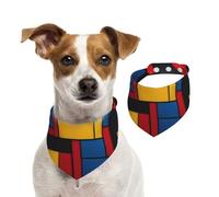 The Temptation Of Color - Bandanas reversibles de algodón para perro, babero ajustable para perros pequeños y grandes, para cumpleaños, boda, impresión de doble cara