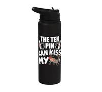 The Ten Pin Can Kiss My Ass - Divertido burro - Bolos Stainless Steel Insulated Water Bottle