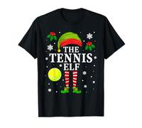The Tennis Elf Matching Tennis Player Christmas Camiseta