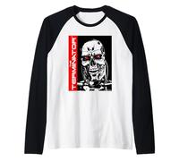 The Terminator High Contrast Endoskeleton Robot Action Movie Camiseta Manga Raglan