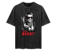 The Terminator I'Ll Be Back Mannen Men's T-Shirt Unisex White tee Clothing M