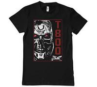 The Terminator Licenciado Oficialmente T-800 Machine Hombres Camiseta (Negro), Large