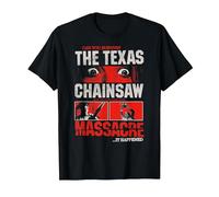The Texas Chainsaw Massacre Can You Survive Eyes Horror Camiseta, Hombre, Negro, M