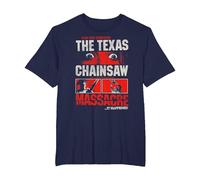 The Texas Chainsaw Massacre Can You Survive Eyes Horror Camiseta, Hombre Tallas Grandes, Azul Marino, 4X Alto