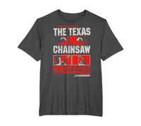 The Texas Chainsaw Massacre Can You Survive Eyes Horror Camiseta, Hombre Tallas Grandes, Jaspeado Oscuro, 3X Alto