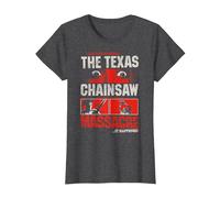 The Texas Chainsaw Massacre Can You Survive Eyes Horror Camiseta, Mujer, Jaspeado Oscuro, S