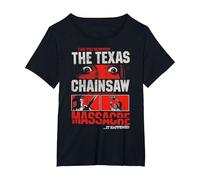 The Texas Chainsaw Massacre Can You Survive Eyes Horror Camiseta, Mujer Tallas Grandes, Negro, 1XL Grande