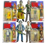 The Texas Chainsaw Massacre Figuras 5” Set Completo & Escena Cena