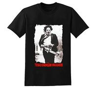 The Texas Chainsaw Massacre Leatherface Horror Movie Men's T-Shirt Unisex Black Cotton Print tee Shirts L