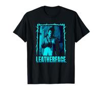 The Texas Chainsaw Massacre Retro Blue Leatherface Horror Camiseta