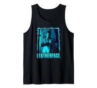 The Texas Chainsaw Massacre Retro Blue Leatherface Horror Camiseta sin Mangas