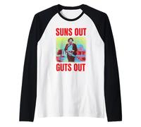 The Texas Chainsaw Massacre Suns out Guts out Horror Camiseta Manga Raglan