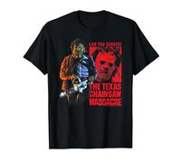 The Texas Chainsaw Massacre Survive Leatherface Horror Camiseta, Hombre, Negro, L