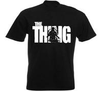 The Thing John Carpenter Retro Horror Movie T Shirt Men's Fashion Crew Neck Short Sleeves Cotton Tops Clothing Black M
