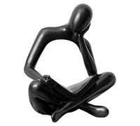 The Thinker Statue - Resin Aesthetic Figurine | Funny Reading Woman Sculpture | Bookshelf Table Decor for Living Room Desk Entryway Office Apartment Farmhouse Garden Yard Home Display