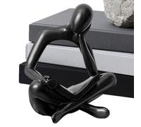 The Thinker Statue - Resin Aesthetic Non Slip Funny | Reading Woman Statue Bookshelf Decor Suitable For Living Room Table Desk Entryway Office Apartment Farmhouse Garden Yard