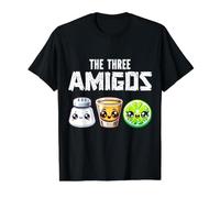 The Three Amigos Funny Tequila Shot Lime del Cinco de Mayo Camiseta gráfica económica, Hombre, Negro, L