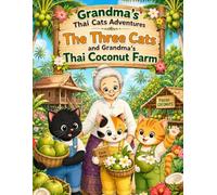 The Three Cats and Grandma's Thai Coconut Farm: A Cute Cat Adventure and Cozy Tropical Coloring Book for Kids and Adults (Grandma's Thai Cats Adventures)