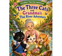 The Three Cats and Grandma's Thai River Adventure: A Cute Cat Adventure and Cozy Thai Floating Market Coloring Book for Kids and Adults (Grandma's Thai Cats Adventures)