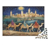 The Three Wise Men on Camels,Dibujos animadosRompecabezas De 1000 Piezas para Adultos, Juegos Educativos70x50cm/1000pcs