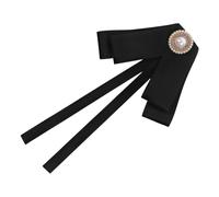 The Tie Blacw Broache Clothes Lapel Hat Bow Big Bowknot Bowtie Women Brooch for Dress Pin Aesthetic Ribbon Black
