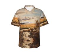 The Tiger is Strong. Camisa de manga corta con estampado hawaiano para hombre, camisa de viaje a la isla de verano, S-3XL, Negro, M