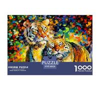 The Tigre in Love Puzzle De 1000 Pièces Pour Adultes Et Enfants Dès 14 ANS Jeu De Patience Et De Réflexion De Qualité Supérieure - Activité Familiale Parfaite 38x26cm/1000pcs
