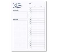 The Time Box - Planificador diario de gestión del tiempo, bloc de planificación de lista de tareas, bloc de notas en blanco por hora, bloc de notas organizador personal para el trabajo, cuaderno de