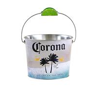 The Tin Box Company Corona 423317-12 - Cubo para Bebidas con Mango de Alambre y Mango de Lima, Escena de Playa