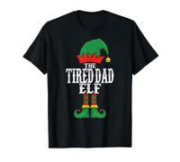 The Tired Dad Elf Christmas Family Matching Group Idea Funny Camiseta