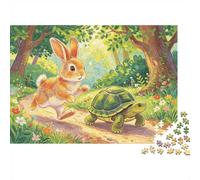 The Tortuga Terrestre Puzzle for Adults 1000Pc Recyclable Paper The Hare Puzzles Juego Educativo Challenge Ideal for Family and Friends Regalos 38x26cm/1000pcs