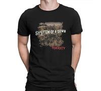 The Toxicity Tri-Blend T-Shirts Men System of A Down Awesome Cotton tee Shirt Crewneck Short Sleeve T Shirts Summer Tops (1) Black L