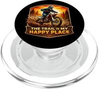 The Trail Is My Happy Place Motocross MX Rider Fun PopSockets PopGrip para MagSafe