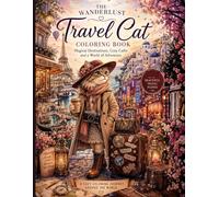 The Traveling Cat Coloring Book: Cozy and Detailed Adventures Around the World for Adults