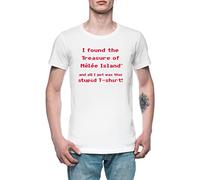 The Treasure of Melee Islan A Stupid- Monkey Island Hombre Camiseta tee Blanco Men's White T-Shirt