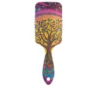 The Tree - Cepillo de masaje antiestático colorido para cabello fino con mango ergonómico anti encrespamiento para cabello