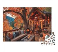 The Tree House Is Nestled in An Autumn Forest Rompecabezas para Adultos || De Diversión Familiar 1000pcs (75x50cm)