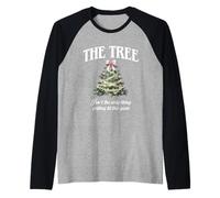 The Tree Is Lit Funny Christmas Camiseta Manga Raglan