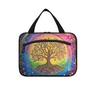 The Tree Life - Neceser grande colgante colorido para mujer con gancho, bolsa de aperitivos unisex para mujer, estuche de viaje para mochileros, brochas y maquillaje, L