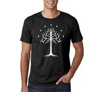 The Tree of Gondor - Camiseta Manga Corta (L, Negro)