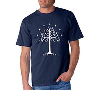 The Tree of Gondor - Camiseta Manga Corta (S, Azul Marino)