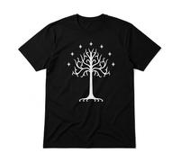 The Tree of Gondor - Camiseta Manga Corta (S, Negro)